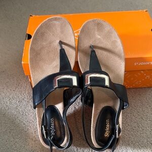 Style & Co. Black and Tan Sandals